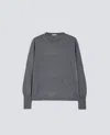Aspesi Merino Wool Crew-neck Jumper In Gray
