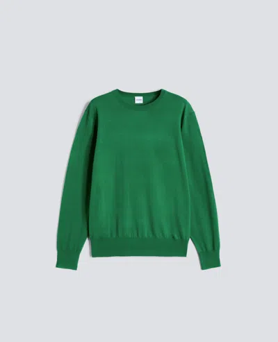 Aspesi Merino Wool Crew-neck Jumper In Green