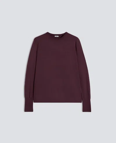 Aspesi Merino Wool Crew-neck Knit - Barbera In Purple