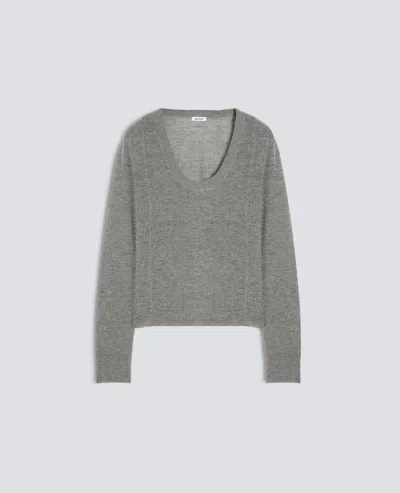 Aspesi Merino Wool, Nylon And Cashmere Long-sleeve Knit - Grey