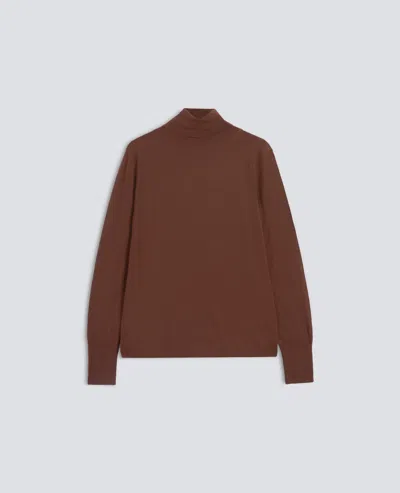 Aspesi Merino Wool Roll-neck Knit - Brown