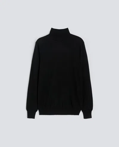 Aspesi Merino Wool Turtleneck Jumper In Black