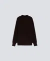 Aspesi Merino Wool Turtleneck Jumper In Brown