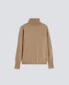 Aspesi Merino Wool Turtleneck Jumper In Brown