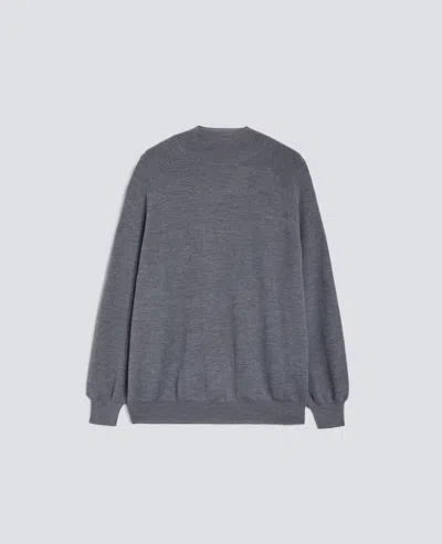 Aspesi Merino Wool Turtleneck Jumper In Gray