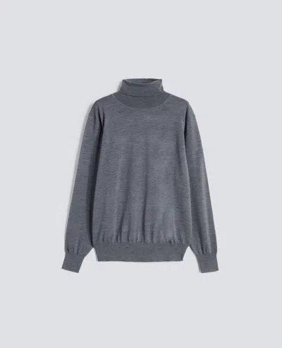 Aspesi Merino Wool Turtleneck Jumper In Gray