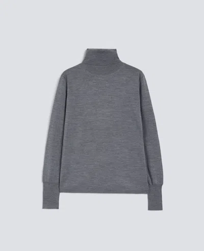 Aspesi Merino Wool Turtleneck Jumper In Gray