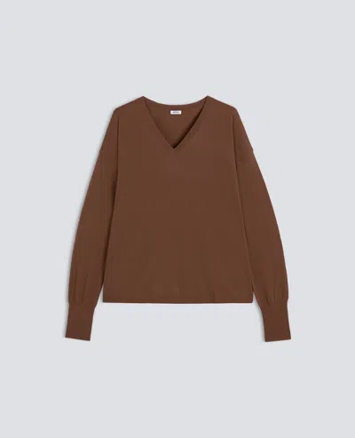 Aspesi Merino Wool V-neck Knit - Brown
