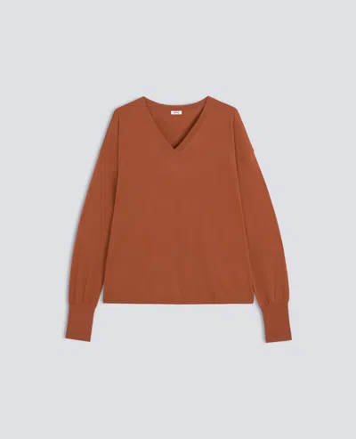 Aspesi Merino Wool V-neck Knit - Zucca In Multi