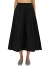 Aspesi Pleated A-line Mid-length Skirt In Multi
