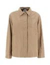 Aspesi Mid-length Camel Jacket With Snap Button Closure
