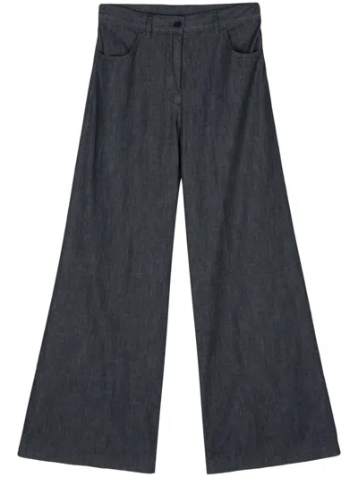 Aspesi Mid-rise Wide-leg Jeans In Black