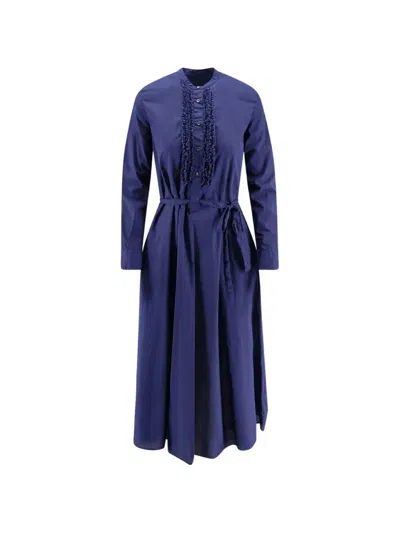 Aspesi Midi Dress In Blue