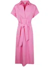 Aspesi Cotton Midi Dress In Pink