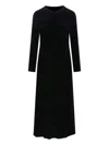 Aspesi Velvet Dress With Long Sleeves And Round Neckline In Multi