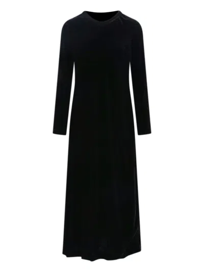 ASPESI MIDI DRESS WITH ROUND NECKLINE AND FLARED HEM