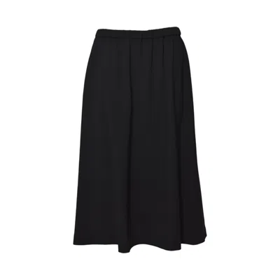 Aspesi Midi Pencil Skirt In Triacetate Cady Crepe In Black