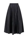 Aspesi Flared Midi Skirt Side Pockets In Black