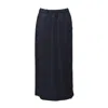 Aspesi Midi Skirt In Blue Satin In Blue