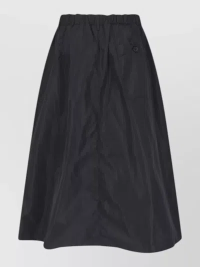 Aspesi Midi Skirt Knee Length Pleated Pockets In Blue