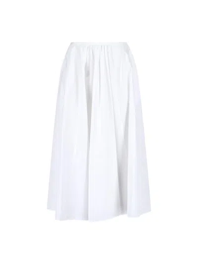 Aspesi Cotton Midi Skirt In White
