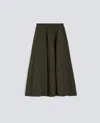 Aspesi Flared Midi Skirt With Flattering Silhouette In Green