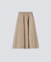 Aspesi Midi Skirt With Pleats In Nude