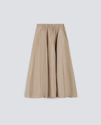 Aspesi Midi Skirt With Pleats In Nude