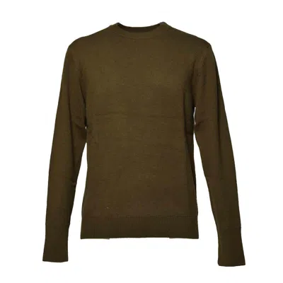 ASPESI MILITARY GREEN WOOL CREWNECK SWEATER