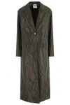 Aspesi Military-inspired Long Coat With Flap Pockets In Green