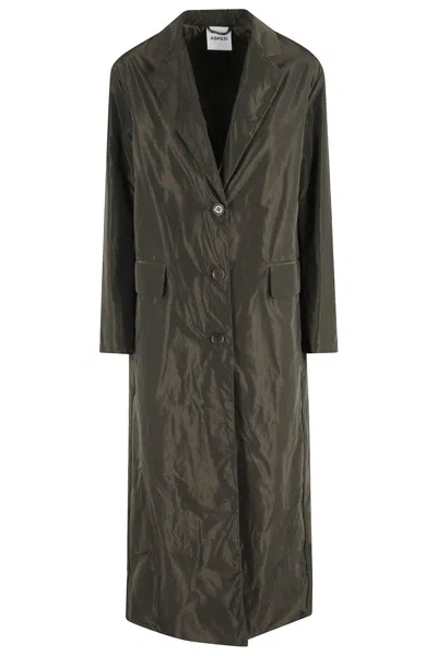 ASPESI MILITARY-INSPIRED LONG COAT WITH FLAP POCKETS