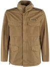 Aspesi Stone Cotton Minifield Jacket With Hidden Hood In 中性色