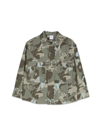 Aspesi Mini Camouflage Shirt Jacket For Kids In Multicolour