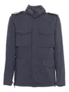 Aspesi Mini Field High-neck Zip-up Jacket In Blue