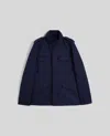 Aspesi Mini Field Jacket Cot In Lana - Navy In Blue