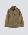 Aspesi Mini Field Jacket Cot In Tela Di Misto Cotone - Tortora In Brown