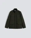 Aspesi Mini Field Jacket Cot In Tela Di Misto Cotone - Verdone In Green