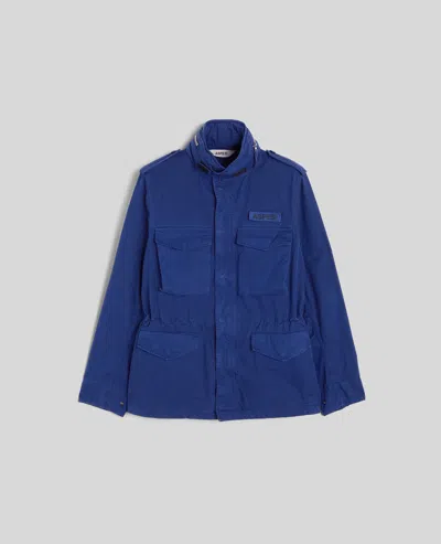 Aspesi Mini Field Jacket Vento In Gabardina - Bluette