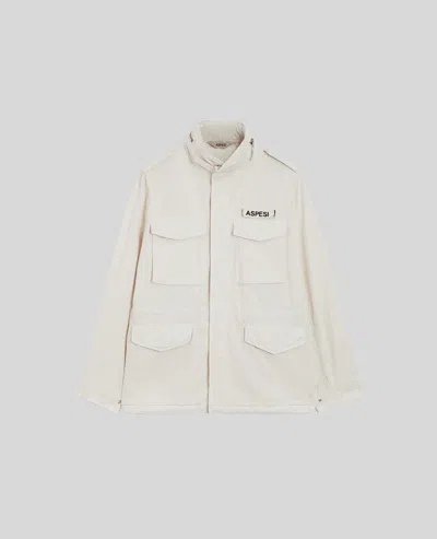 ASPESI MINI FIELD JACKET VENTO IN GABARDINA - NATURALE