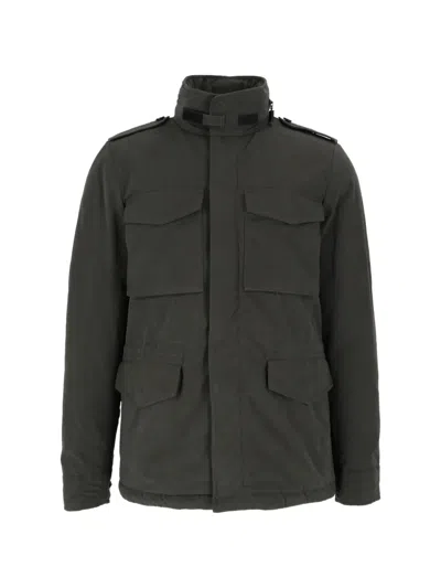 Aspesi Minfield Multi-pocket Epaulette Jacket In Green