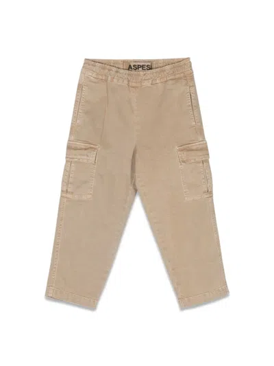 Aspesi Mini Pants With Large Pockets For Boys In Neutral