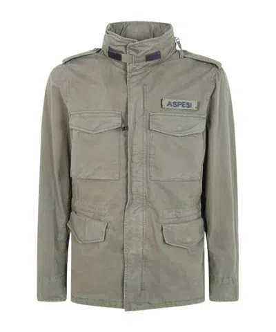 Aspesi 'minifield Cot' Jacket In Gray