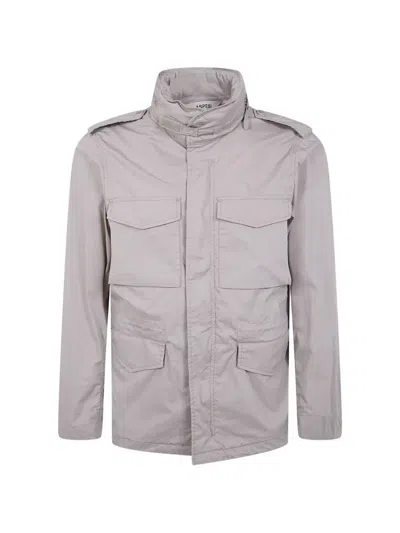 Aspesi "minifield Cot" Jacket In Gray