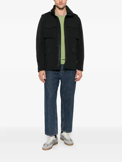 Aspesi Minifield Four-pocket Epaulette Jacket In Black