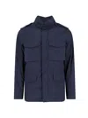 Aspesi Navy Minifield Jacket In Blue