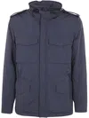 Aspesi Mini Field High-neck Zip-up Jacket In Blue