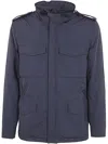 Aspesi Mini Field High-neck Zip-up Jacket In Navy
