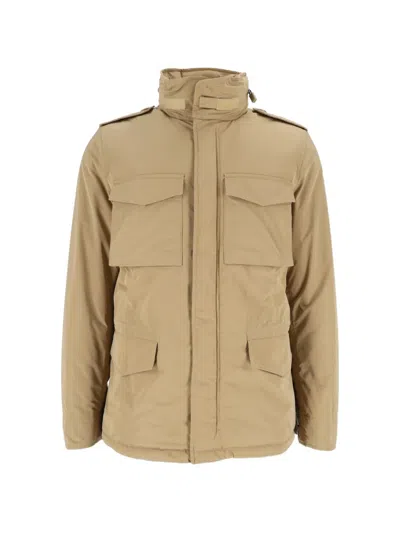 Aspesi Minifield Vento High Collar Lightweight Jacket In Neutral