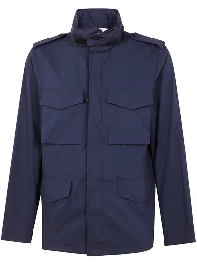 Aspesi Veste En Nylon Mini Field Avec Capuche Amovible In Blue