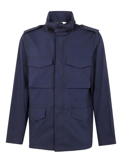 Aspesi Veste En Nylon Mini Field Avec Capuche Amovible In Blue